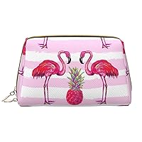 BREAUX Summer Tropical Flamingo And Pineapple Print Large Women'S Cosmetic Bag Travel Cosmetic Cosmetic Bag Portable Organizer