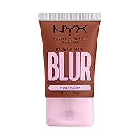 NYX PROFESSIONAL MAKEUP Bare With Me Blur Skin Tint Foundation Make Up with Matcha, Glycerin & Niacinamide - Deep Golden