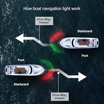 Osinmax Boat Navigation Light, LED Bow Light for Boat,Marine LED Navigation Lights. Perfect Boat Front Light to Small Boat and Pontoon