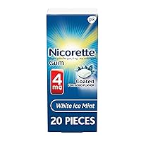 Nicorette 4mg Nicotine Gum to Help Stop Smoking - Cinnamon Surge Flavored, 100 Count & White Ice Mint Flavored with Behavioral Support, 20 Count