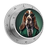 USA Eskimo Dog 60 Minute Timer Stainless Steel Wind Up Magnetic Timer Time Management for Cooking Kitchen