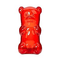 Gummygoods Squeezable Gummy Bear Night Light for Kids Room, Babies, Toddlers, Nursery | Rechargeable, Portable, Cordless, 60 Min Sleep Timer (Red)