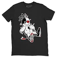 4s Bred Reimagined Design Printed Voodoo Doll Sneaker Matching T-Shirt