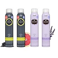HASK Dry Shampoo Sampler Set: 2 each Chia Seed Dry Shampoo and Charcoal Dry Shampoo 4.3oz cans