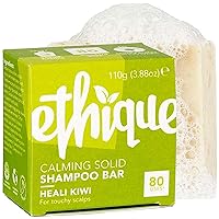 Heali Kiwi - Calming Solid Shampoo Bar for Dry, Itchy, Flaky, and Oily Scalps and Hair - Vegan, Eco-Friendly, Plastic-Free, Cruelty-Free, 3.88 oz (Pack of 1)