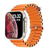 Gizfit Smartwatch Vogue Bluetooth Calling | 1.95 Inch Hd Display with 320x385 Pixel | 600 Nits Battery Up to 10 Days with Normal Usage (Orange)