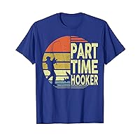Mens Fishing Gift Part Time Hooker Papa Grandpa Funny Bass Dad T-Shirt