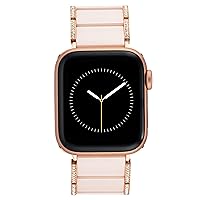 Anne Klein Ceramic Link Fashion Bracelet for Apple Watch, Secure, Adjustable, Apple Watch Replacement Band, Fits Most Wrists