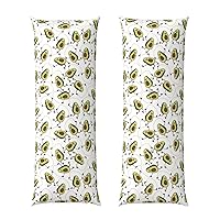 Funny Cartoon Avocados Digital Printing Body Pillow Case Hidden Zippe Soft for Hair and Skin 20 x 54 inches