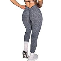 Danysu V Back Scrunch Butt Leggings for Women Soft High Waisted Booty Tights Workout Gym Yoga Pants