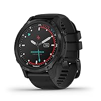 Garmin Descent Mk2S, Smaller-Sized Watch-Style Dive Computer, Multisport Training/Smart Features, Gray with Black Silicone Band, (010-02403-03)