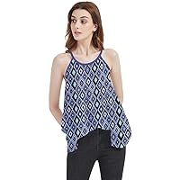 PattyCandy Womens Loose Cami Geometric Shapes and Floral Pattern Flowy Camisole Tank Top, XS-5XL