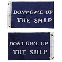 AES 12x18 Commodore Perry Don't Give Up The Ship 2ply Double Sided 12