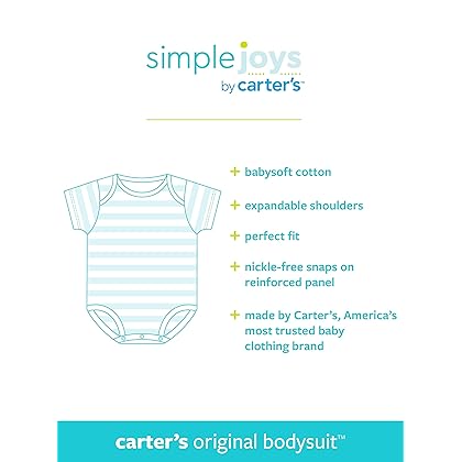 Simple Joys by Carter's Baby Boys' Long-Sleeve Bodysuit, Pack of 5