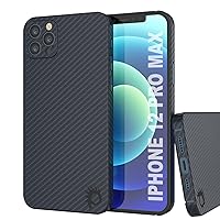 PunkCase for iPhone 12 Pro Max Carbon Fiber Case [AramidShield Series] Ultra Slim & Light Carbon Skin Made from 100% Aramid Fiber | Military Grade Protection for Your iPhone 12 Pro Max (6.7