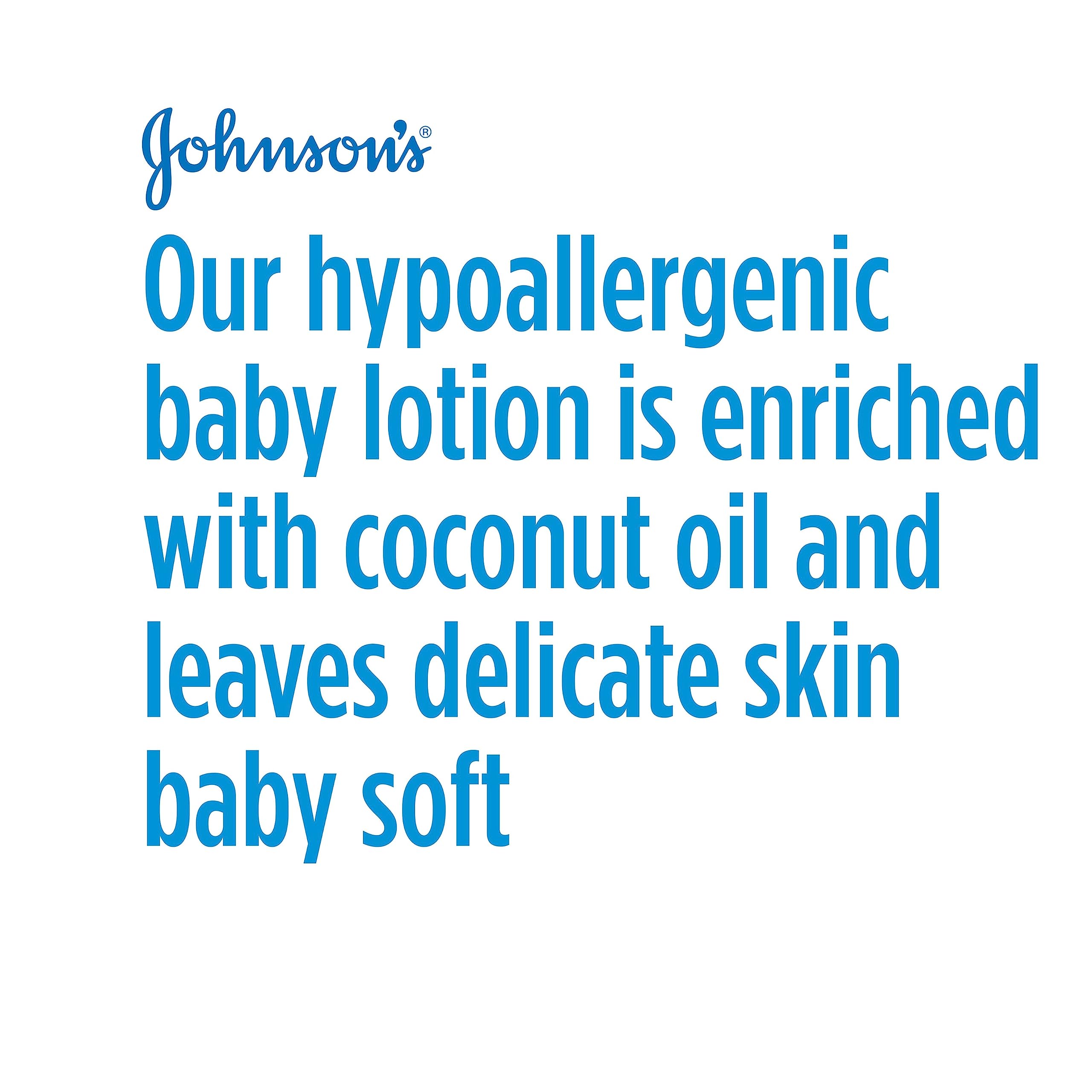 Johnson's Moisturizing Pink Baby Lotion with Coconut Oil, Hypoallergenic and Dermatologist-Tested, 27.1 fl. oz