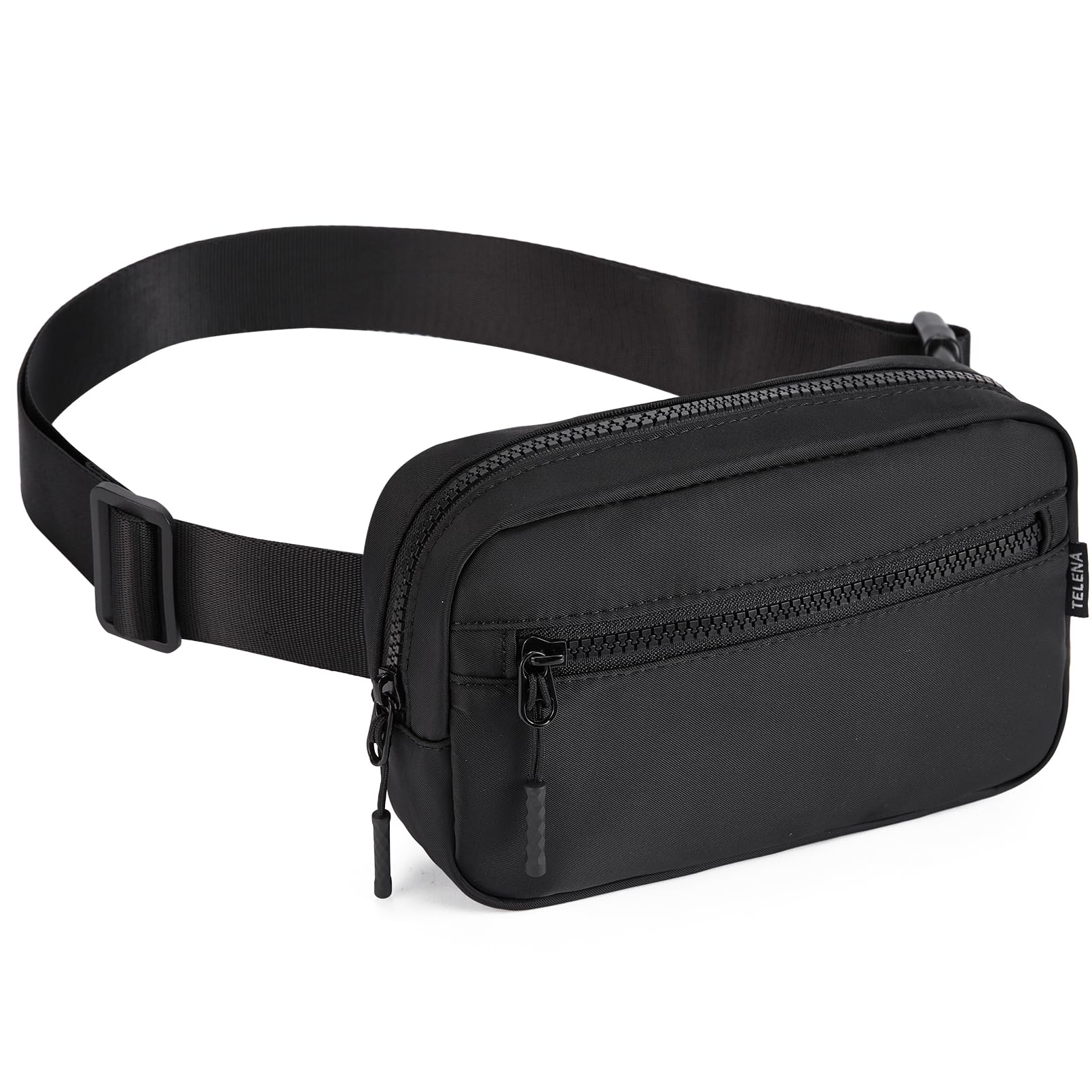 Telena Fanny Packs Crossbody Belt Bag Cross Body Bag Fashionable for Women with Adjustable Strap Black