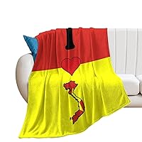 Flannel Throw Blanket I Love Vietnam Flag Throw Blankets National Flags Throws Super Soft Fuzzy Cozy Blanket for Couch Sofa Bed Chair Car,Lightweight Warm Air Conditioning Blanket 70x80in