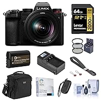 Panasonic Lumix DC-S5 Mirrorless Camera with S 20-60mm L-Mount Lens Bundle with 64GB UHS-II V90 SD Card, Card Case, Bag, Wrist Strap, Extra Battery, Charger, Filter Kit and Accessories