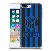 Head Case Designs Officially Licensed Inter Milan Stripes 2 Graphics Soft Gel Case Compatible with Apple iPhone 7 Plus/iPhone 8 Plus