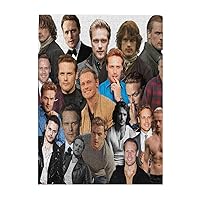Sam Heughan Collage Jigsaw Puzzles 500 Piece Family Decorations Unique Birthday Present for Brain Game