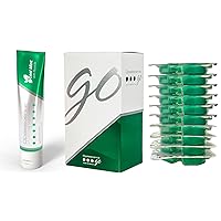 Whitening Bundle - Opalescence Go 10% Hydrogen Peroxide Prefilled Whitening Trays and Whitening Toothpaste - Mint Flavor 5194-5166