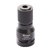 Titan 12039 1/2-Inch Drive to 1/4-Inch Hex Drive Quick Change Adapter