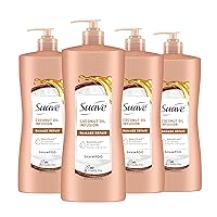 Suave Coconut Oil Damage Repair Shampoo, for Normal, Dry and Damaged Hair, with Pure Coconut Oil Infusion, 28 oz Pack of 4