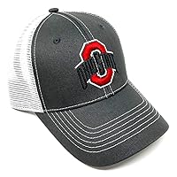 Grey Ghost OSU Buckeyes Logo Curved Bill Mesh Trucker Snapback Hat