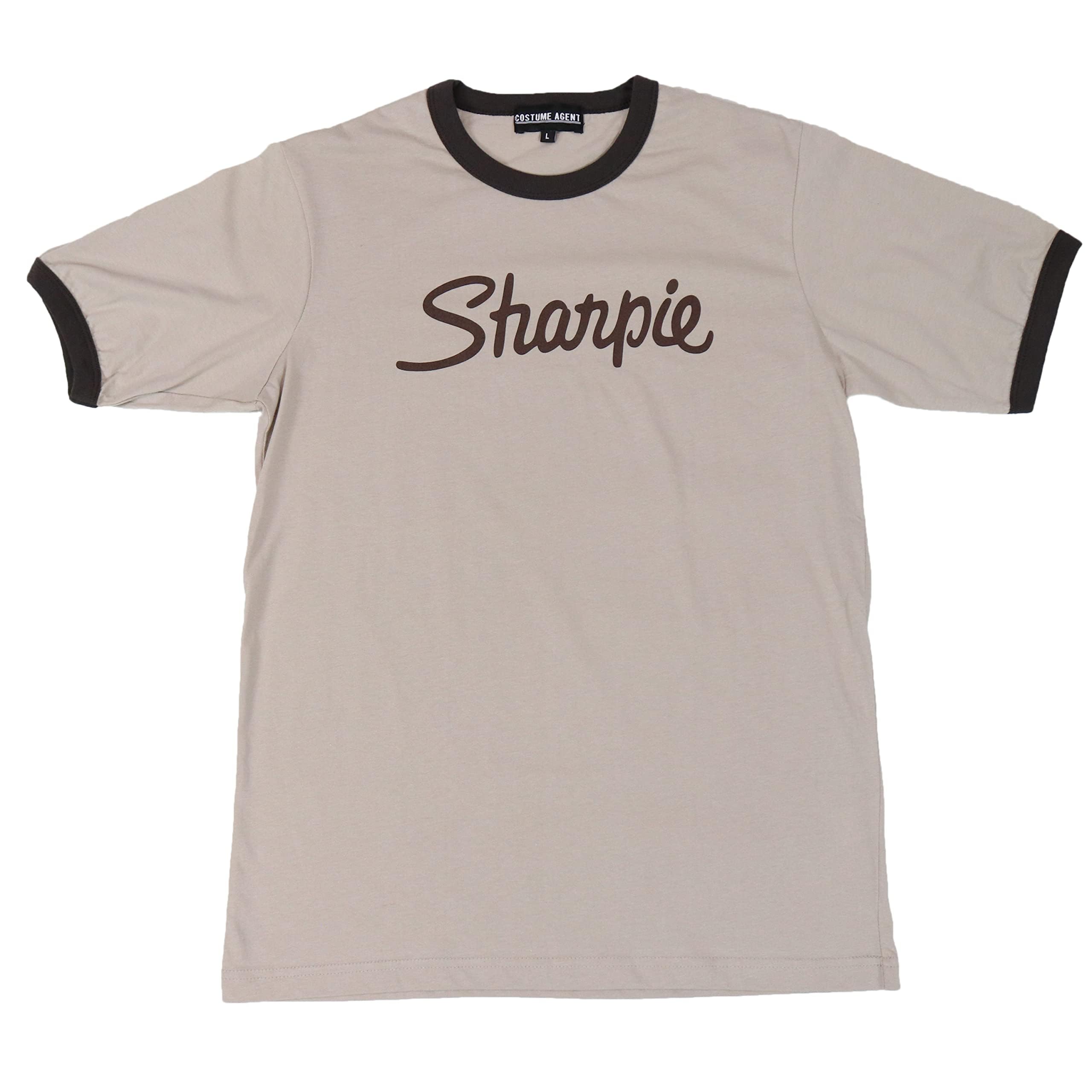 Sharpie Ringer Shirt Heather Brown Pilgrim Rock Band Adult T-Shirt Tee