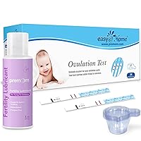 Easy@Home 30 Pack Ovulation Test Strips + Premom Fertility Lubricant 2 Fl Oz