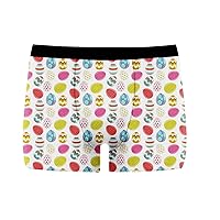 Mens Easter Novelty Boxer Briefs Breathable Underwear Fly Front Pouch Bunny Rabbit Graphic Boxershorts Undershorts