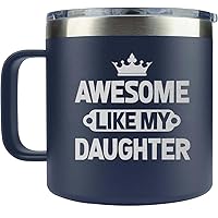 Father's Day Gifts for Dad from Daughter - Cool Gifts for Dad - Dad Birthday Gift from Daughter - Birthday Gifts for Dad - Dad Mug from Daughter 14oz, Navy