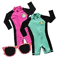 BIB-ON Swim with Me 2 Pack- SPF 50+ Swimsuit for Infant, Baby, Toddler Ages 0 – 24 Months.