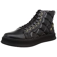 LOVE HUNTER(ラブハンター) Men's, High Top Sneakers, Lace-Up Shoes, Quilting, Chunky Sole
