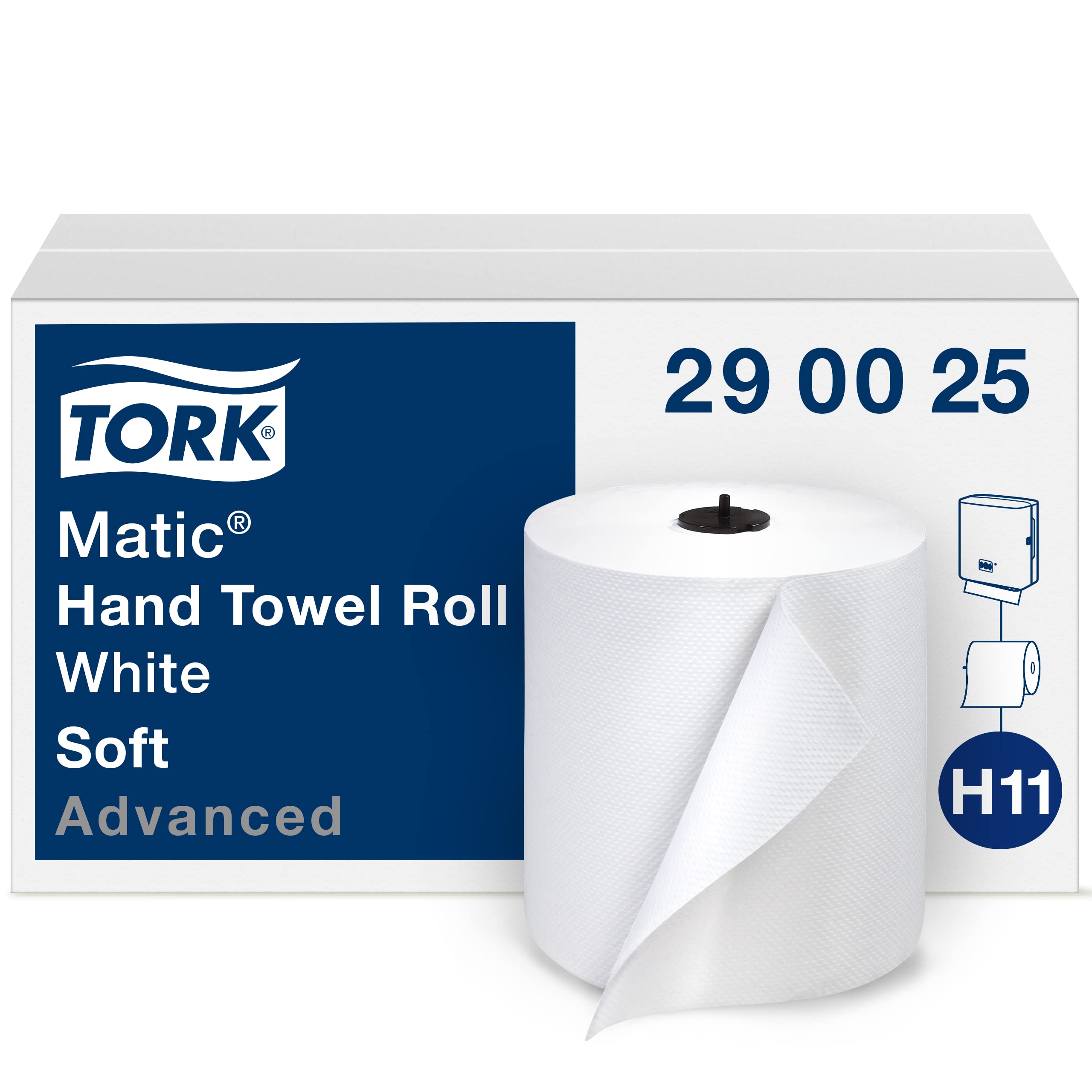 Tork Matic Paper Towel Roll, White - Hand Towel Roll with High Absorbency and Extra Soft Tissues, 6 Rolls x 900 ft, Compatible with H11 Tork Matic ...
