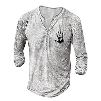 Mens Long Sleeve T Shirts Long Sleeve Graphic and Embroidered Fashion T-Shirt Spring and Autumn Long Sleeve Printed Pullover