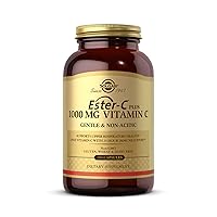 Ester-C Plus 1000 mg Vitamin C with Citrus Bioflavonoids - 100 Capsules - Gentle & Non Acidic - 24-Hour Immune Support, Supports Upper Respiratory Health - Non-GMO, Gluten Free - 100 Servings