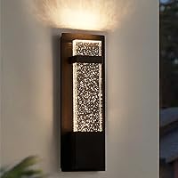 Crystal Modern Outdoor Indoor Wall Sconce Light Fixtures for House, 12W LED 3000K/4000K/5000K Dimmable, Waterproof, Anti-Rust Outdoor Lighting Fixtures for Porch Garage