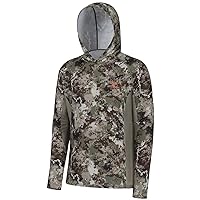 BASSDASH Men's UPF 50+ Lightweight Hunting Camo Hoodie Quick Dry Performance Long Sleeve Fishing Shirt with Hood FS30M