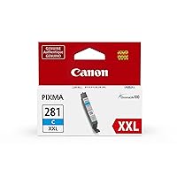 Canon CLI-281XXL Cyan Ink Tank, Compatible to TS9120,TR8520,TR7520,TS8120 and TS6120 (1980C001)