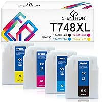 CHENPHON Remanufactured T748XL [High Capacity] Ink Cartridge Replacement for Epson 748XL 748 T748 T748XL to use with Epson Workforce Pro WF-6090 WF-6530 WF-6590 WF-8090 WF-8590 Printers (Multicolor)