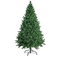 YUG 7ft Artificial Christmas Tree PVC Unlit Full Xmas Tree for Home Office Party Decoration with 1050 Branch Tips, Premium Hinged Structure and Easy Assembly