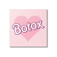 Stupell Industries Pink Heart Botox Canvas Wall Art by Daphne Polselli