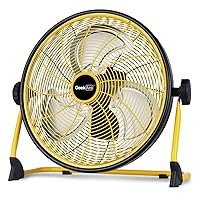 Geek Aire Rechargeable Outdoor High Velocity Camping Floor Fan, 16” Portable Battery Operated Fan with Metal Blade for Garage Camping Gear Accessories