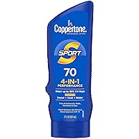 Coppertone SPORT Sunscreen SPF 70 Lotion, Water Resistant Sunscreen, Body Sunscreen Lotion, 7 Fl Oz