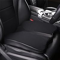 Car Seat Cushion - Comfort Memory Foam Seat Cushion for Car Seat Driver, Tailbone (Coccyx) Pain Relief Pad, Car Seat Cushions for Driving, Office Chair Cushion (Black)
