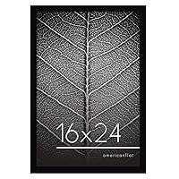 Americanflat 16x24 Poster Frame in Black - Photo Frame with Engineered Wood Frame and Polished Plexiglass Cover - Horizontal and Vertical Formats for Wall with Built-in Hanging Hardware
