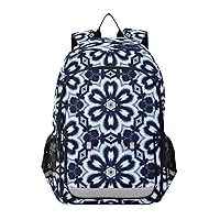 ALAZA Nacy Blue Tie Dye Daisy Flower Laptop Backpack Purse for Women Men Travel Bag Casual Daypack with Compartment & Multiple Pockets