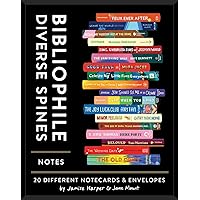 Bibliophile Diverse Spines Notes: 20 Different Notecards & Envelopes